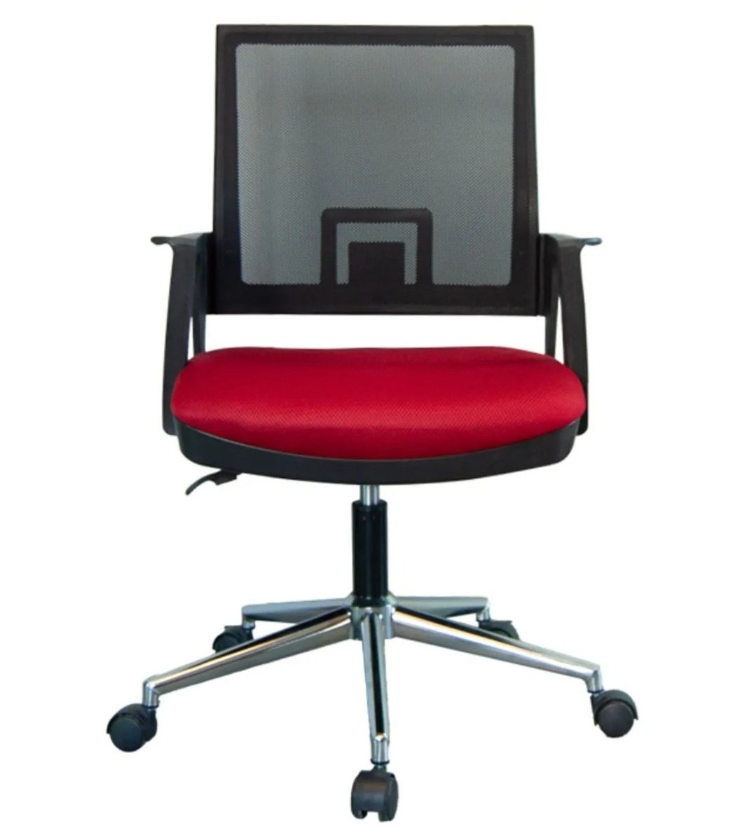 Rita Krom Ayaklı Kırmızı Fileli Sekreter Koltuğu