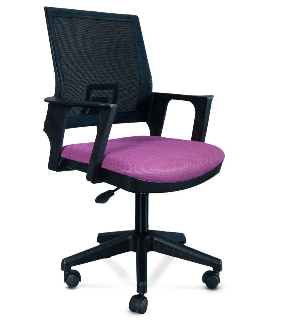 pembedoner3 Rita Pembe Fileli Döner Koltuk Çalışma Koltuğu - Görsel 3