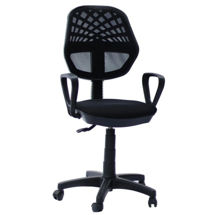 Siyah Fileli Efor Çalışma Koltuğu