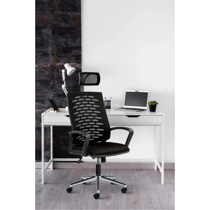 Ergonomik File Sırt Destekli Yönetici Çalışma Koltuğu - Siyah